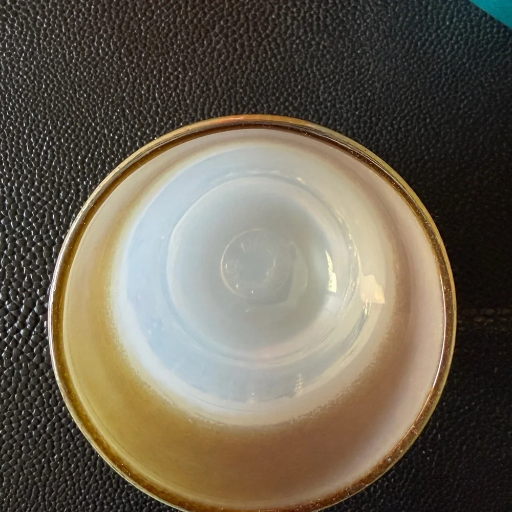Glassybaby Grace Treasure Series Gold White Hand Blown Votive Candle Holder